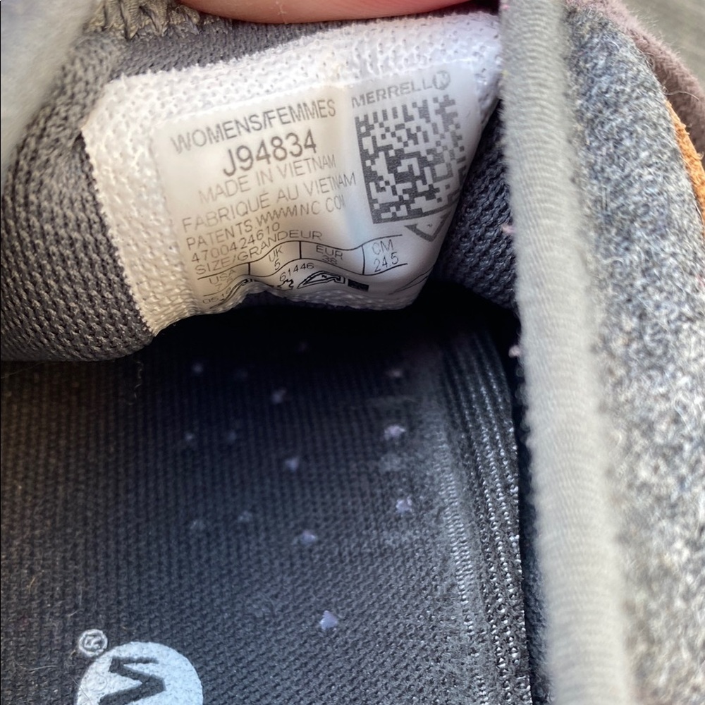 Merrell Riveter Gray and Tan Casual Wool Sneakers Women Size 7.5 - Picture 11 of 16